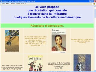 Loisirs - Litt�rature pour faire des math�matiques
