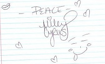 MILEY'S AUTOGRAPH!!!  OMG - Music - All about Miley Cyrus