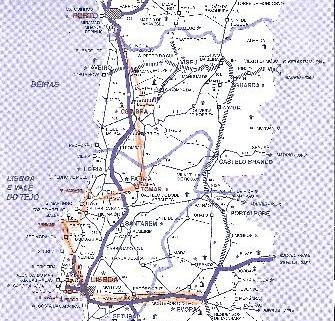 Carte d'EVORA � PORTO .. Tourisme - 