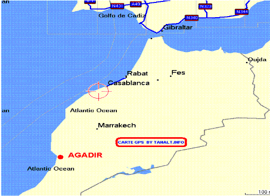 Voici une carte GPS, q.. Maroc - Tourisme - 
