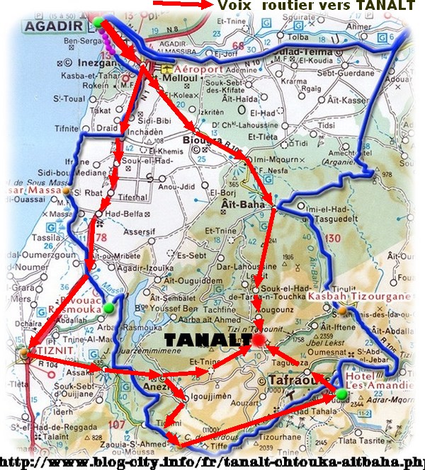 Une carte ci-explicati.. Maroc - Tourisme - 